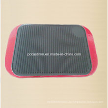 Preseasoned Gusseisen Griddle Platte mit Emaille Griff Lieferanten